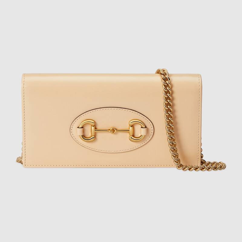 Gucci Horsebit 1955 Wallet With Chain 621892 Beige